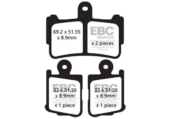 EBC FA-HH Series Sintered Brake Pads For Honda VFR 1200 F 2010-2016 Front