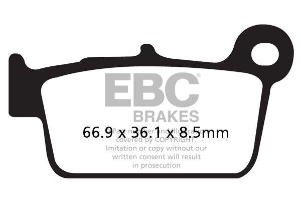 EBC R Series Heavy Duty Sintered Brake Pads For Beta ALP 125 2006-2008 Rear