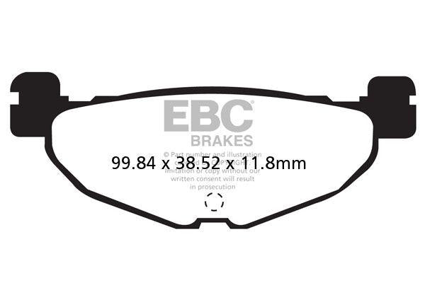 EBC SFA-HH Series Sintered Scooter Brake Pads For Yamaha CP 250 Morphous 2006-2008 Rear