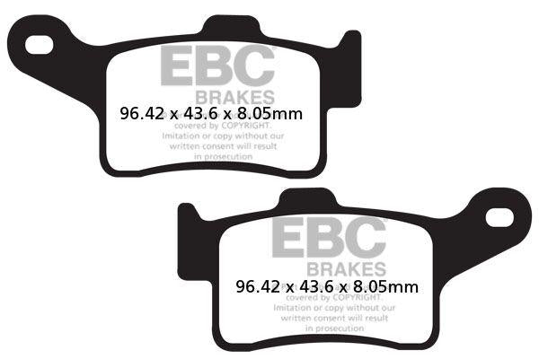 EBC FA Series Organic Brake Pads For Harley Davidson FLHTCUTG 1868 ABS Tri Glide Ultra 114 2020-2024 Rear