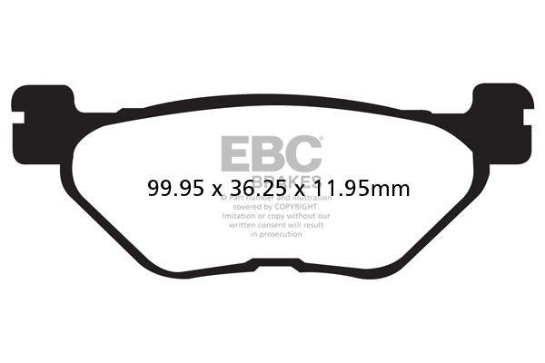 EBC SFA Series Organic Scooter Brake Pads For Yamaha XP 500 T-Max 2001-2003 Rear
