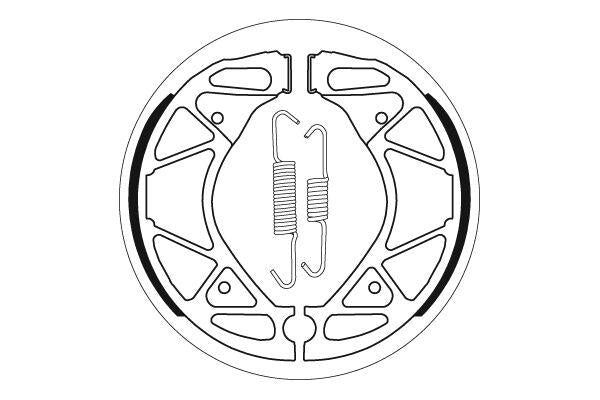 SBS Rear Brake Shoes For Yamaha HW 125 2012-2017