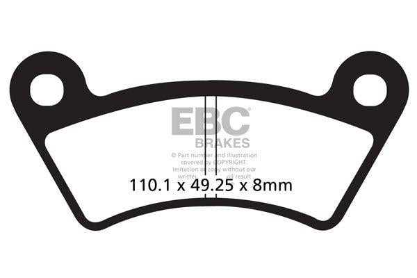 EBC TT Sport Carbon Fusion Brake Pads For Keeway ATV 300 4X4 2010-2011 Rear Left