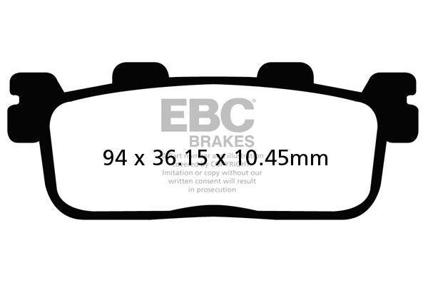 EBC SFA Series Organic Scooter Brake Pads For Kymco Agility 300 ABS 2020 Rear