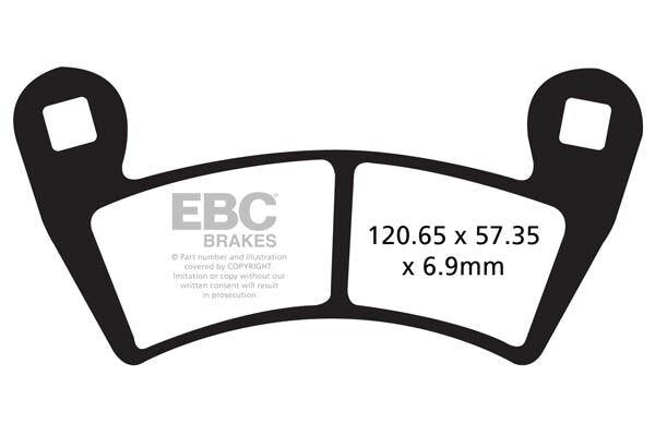 EBC TT Sport Carbon Fusion Brake Pads For Polaris Brutus 1000 4X4 2015-2016 Front