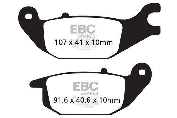 EBC SFA Series Organic Scooter Brake Pads For Yamaha MW 125 Tricity 2014-2016 Rear