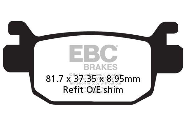 EBC SFAC Carbon Series Scooter Brake Pads For Benelli 752S ABS 2018 Rear