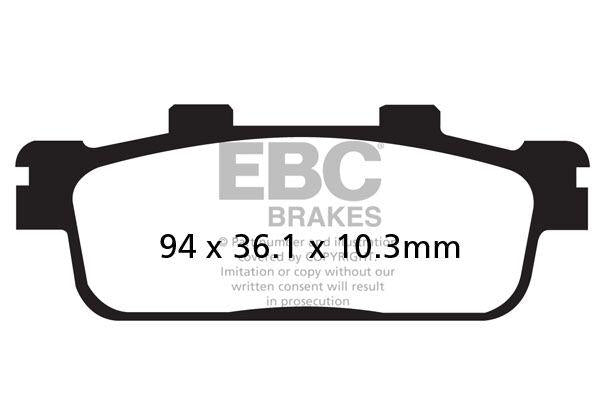 EBC SFA-HH Series Sintered Scooter Brake Pads For Sym Cruisym 300 I 2018-2020 Rear