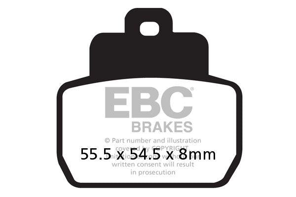 EBC SFA-HH Series Sintered Scooter Brake Pads For Piaggio Beverly 500 2006 Rear