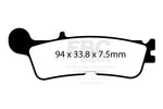 EBC TT Sport Carbon Fusion Brake Pads For Yamaha WRF450 2020-2023 Front