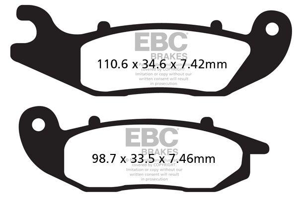 EBC TT Sport Carbon Fusion Brake Pads For HM Moto CRE 125 RR Baja 2011 Front