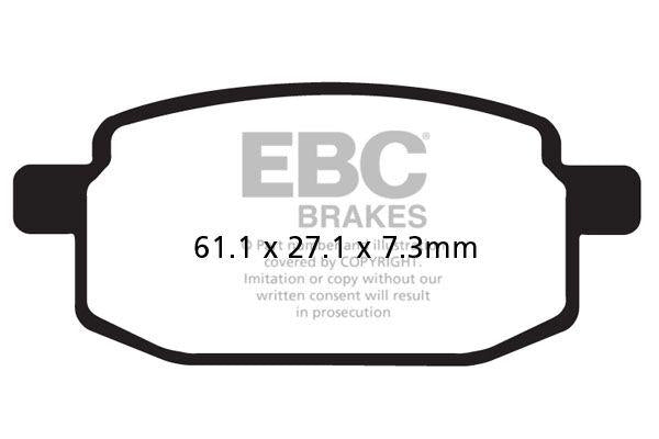 EBC SFAC Carbon Series Scooter Brake Pads For Lex-Moto Molly 50 2015-2018 Front