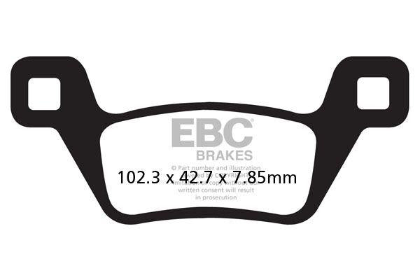 EBC R Series Heavy Duty Sintered Brake Pads For Kymco MXU 500 I 4X4 IRS 2012 Front
