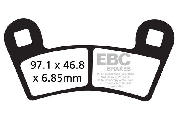 EBC TT Sport Carbon Fusion Brake Pads For Polaris General 1000 2016-2017 Rear