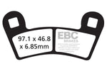 EBC TT Sport Carbon Fusion Brake Pads For Polaris General 1000 2016-2017 Rear