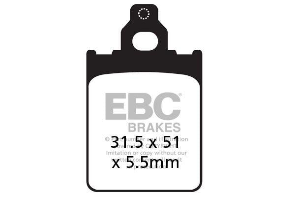 EBC SFAC Carbon Series Scooter Brake Pads For Vespa PX 125 2011-2017 Front Right