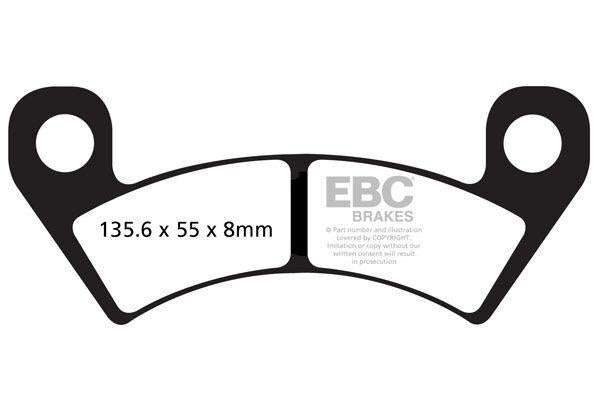 EBC R Series Heavy Duty Sintered Brake Pads For Arctic Cat Textron Wildcat 4 1000 EFI HO 4X4 2013-2016 Front