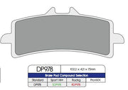 DP Brakes Standard Sintered Metal Brake Pads For Ducati 1098 2007-2008 Front