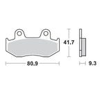 Moto Master Racing Brake Pads For Yamaha YFM 700 2013-2014 - Rear