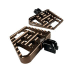 Heinz Bikes Mini Floorboard Footpegs For Harley Davidson FLD 1690 2012-2013 Fit Front Or Rear - Bronze