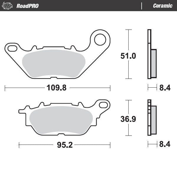 Moto Master Ceramic Brake Pads For Yamaha GPD 125 ABS 2015-2023 - Front
