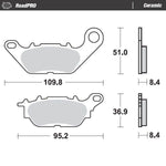 Moto Master Ceramic Brake Pads For Yamaha GPD 125 ABS 2015-2023 - Front