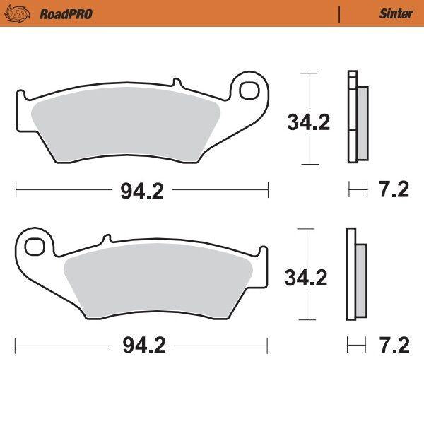 Moto Master RoadPRO Sinter Brake Pads Front For Fantic Caballero 125 ABS 2018 Front