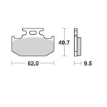 Moto Master Racing Brake Pads For Suzuki DR650 RSE 1996 - Rear