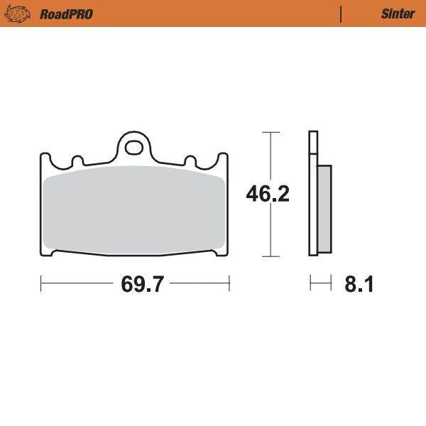 Moto Master RoadPRO Sinter Brake Pads Front For Kawasaki GPZ 900 R 1990-1994 Front