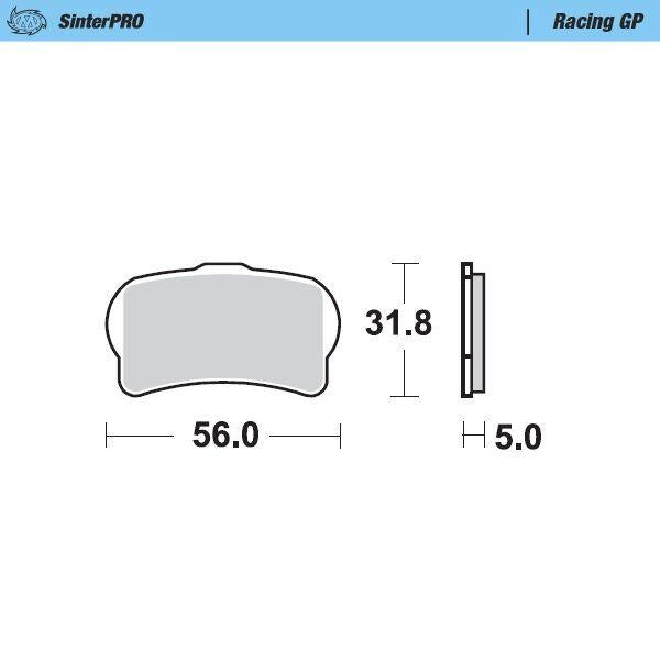 Moto Master Racing GP SinterPRO Brake Pads For Jotagas JT 125 2014-2017 - Front