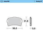 Moto Master Racing GP SinterPRO Brake Pads For Jotagas JT 125 2014-2017 - Front