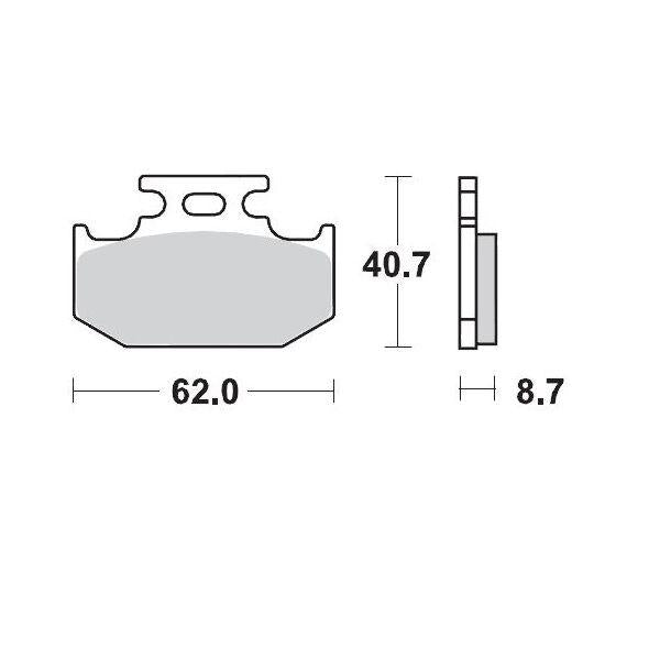 Moto Master Racing Brake Pads For Yamaha DT 125 E 1990-1996 - Rear
