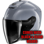 Shark RS Jet Open Face Motorcycle Helmet - Dark Shadow S05