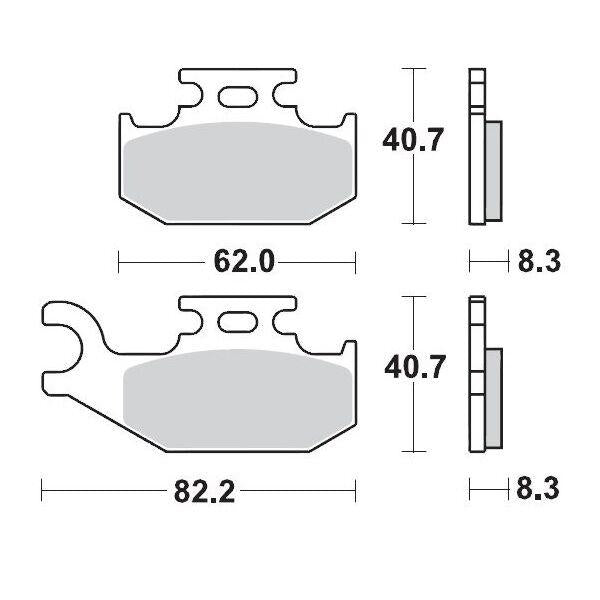 Moto Master Racing Brake Pads For Suzuki LT-A 400 2X4 2008 Front Right