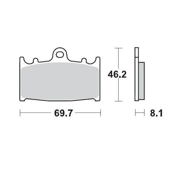 Moto Master Ceramic Brake Pads For Kawasaki GPZ 500 S 1993-1995 - Front