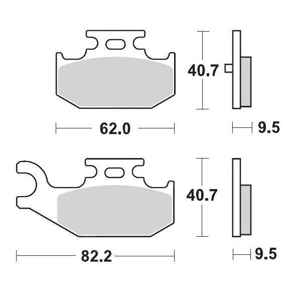 Moto Master Racing Brake Pads For Yamaha YFM 700 R 2006-2015 - Rear