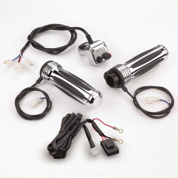 Show Chrome Comfort heated grips For Honda GL1500C Valkyrie 1997-2003 - Chrome