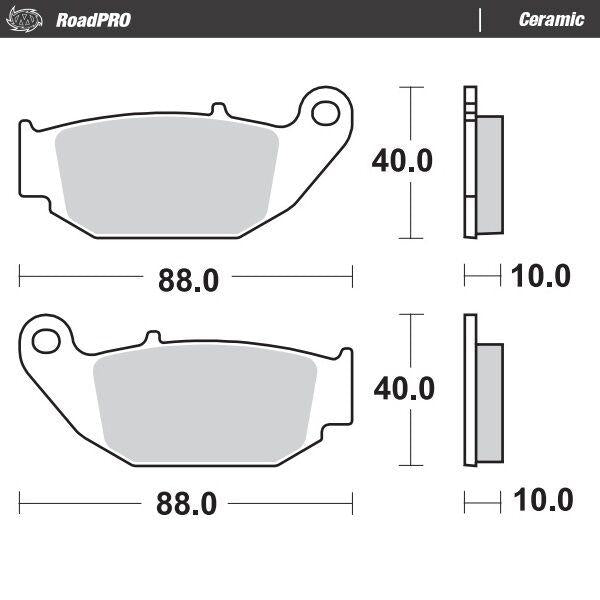 Moto Master Ceramic Brake Pads For Honda CB 125 R ABS 2018-2024 - Rear