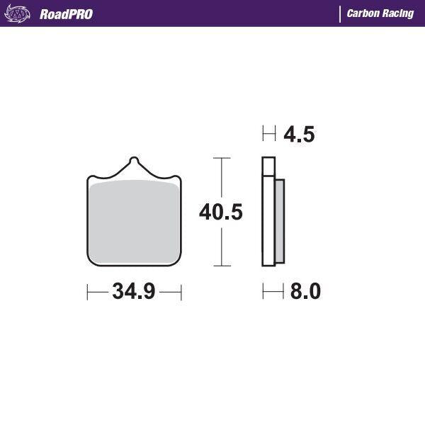 Moto Master RoadPRO Carbon Racing Brake Pads For BMW S 1000 R ABS 2014-2020 Front