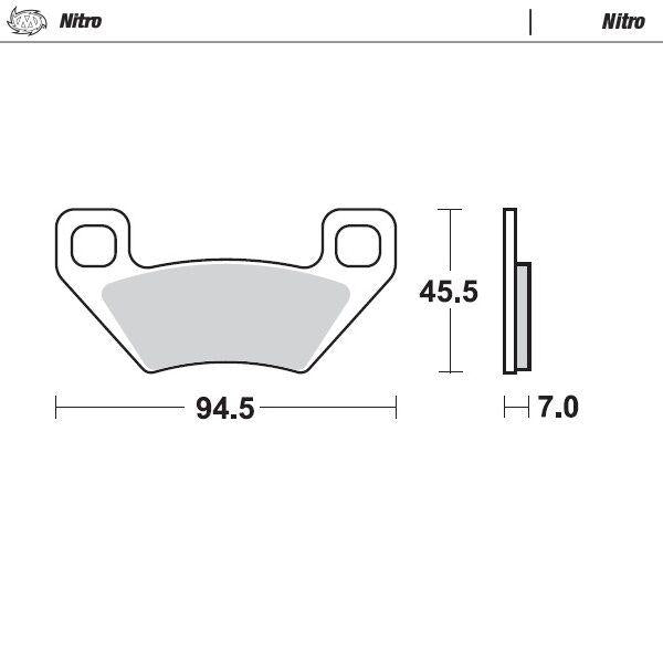 Moto Master Nitro ATV Brake Pads For Arctic Cat Textron 250 2X4 2005-2007 - Front or Rear