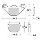 Moto Master Ceramic Brake Pads For Kawasaki AR50 1981-1982 - Front
