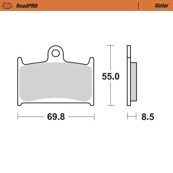 Moto Master RoadPRO Sinter Brake Pads Front For Triumph Daytona 1200 1993-1997 Front