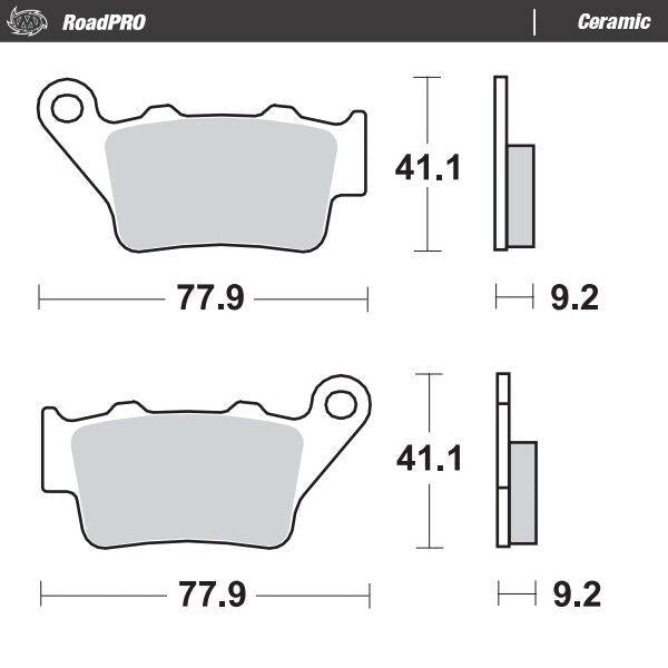 Moto Master Ceramic Brake Pads For Indian 101 Scout 1250 ABS 2024-2026 - Front