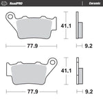 Moto Master Ceramic Brake Pads For Indian 101 Scout 1250 ABS 2024-2026 - Front