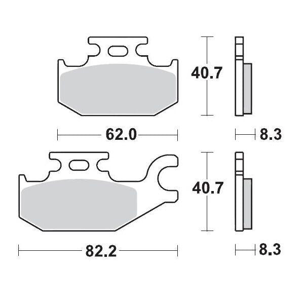Moto Master Racing Brake Pads For Suzuki LT-A 400 2X4 2008 Front Left