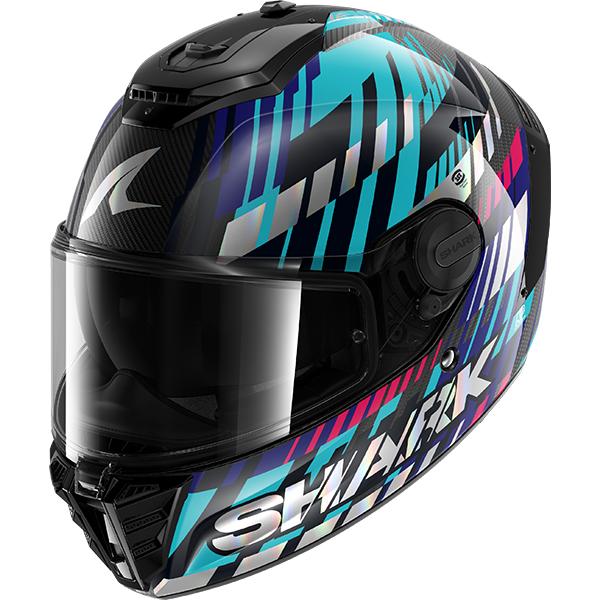 Shark Spartan RS Full Face Motorcycle Helmet - Carbon Vibetrack DGU