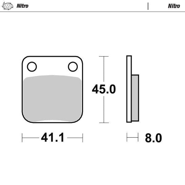 Moto Master Nitro Brake Pads For Honda ATC250R 1981 - Front Left