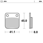 Moto Master Nitro Brake Pads For Honda ATC250R 1981 - Front Left