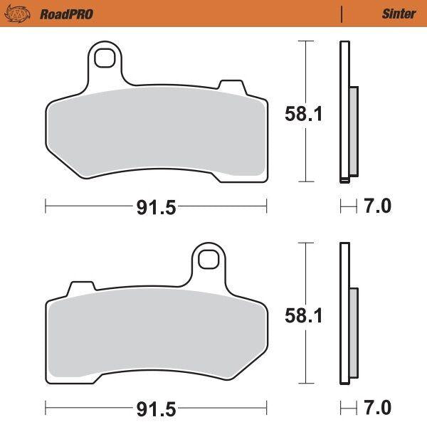 Moto Master RoadPRO Sinter Brake Pads Front For Harley Davidson FLHR 1584 2008-2011 Front