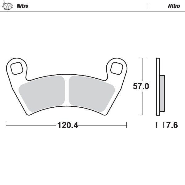 Moto Master Nitro ATV Brake Pads For Polaris General 1000 2016-2017 - Front Left